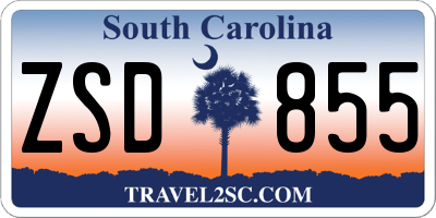 SC license plate ZSD855