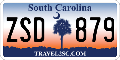 SC license plate ZSD879