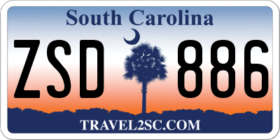 SC license plate ZSD886