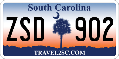 SC license plate ZSD902