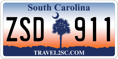 SC license plate ZSD911