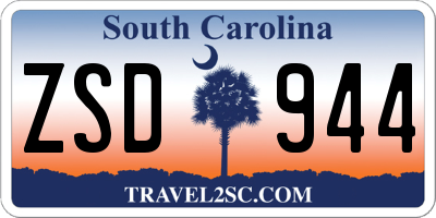 SC license plate ZSD944