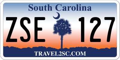 SC license plate ZSE127
