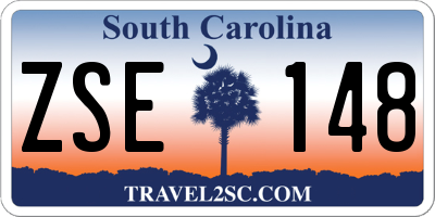 SC license plate ZSE148