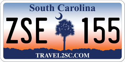 SC license plate ZSE155