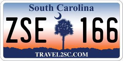 SC license plate ZSE166