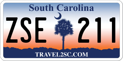 SC license plate ZSE211