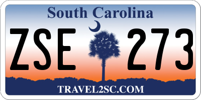 SC license plate ZSE273