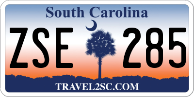 SC license plate ZSE285