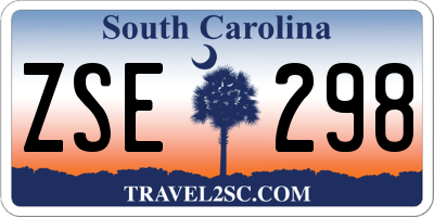 SC license plate ZSE298