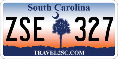 SC license plate ZSE327