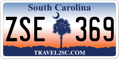 SC license plate ZSE369