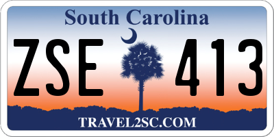 SC license plate ZSE413