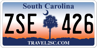 SC license plate ZSE426