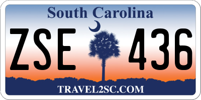 SC license plate ZSE436