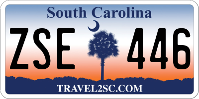 SC license plate ZSE446