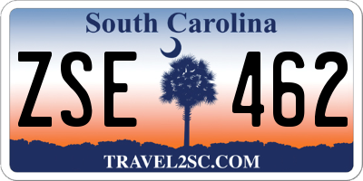 SC license plate ZSE462