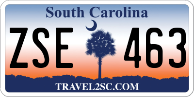 SC license plate ZSE463