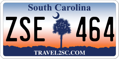 SC license plate ZSE464