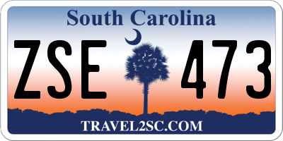 SC license plate ZSE473