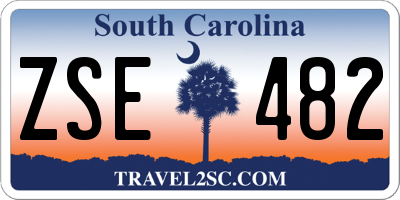 SC license plate ZSE482