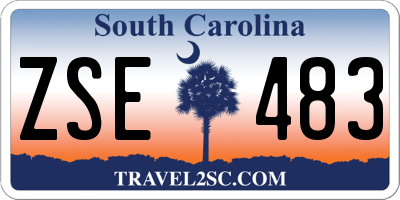 SC license plate ZSE483