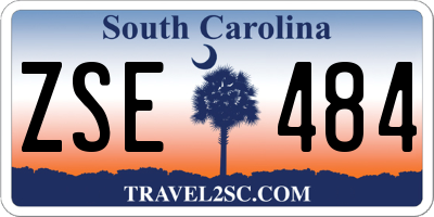 SC license plate ZSE484