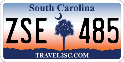 SC license plate ZSE485