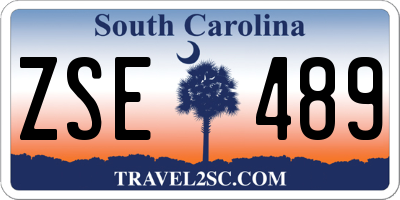 SC license plate ZSE489
