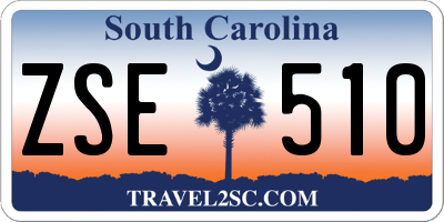 SC license plate ZSE510