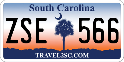 SC license plate ZSE566