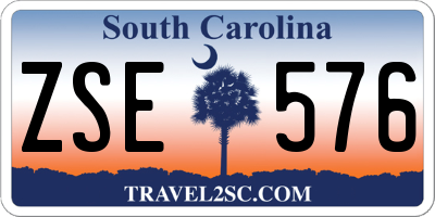 SC license plate ZSE576