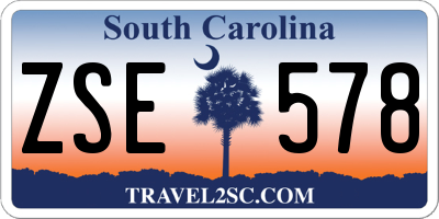 SC license plate ZSE578