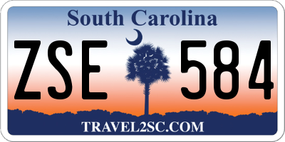 SC license plate ZSE584