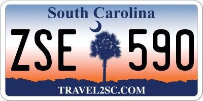 SC license plate ZSE590