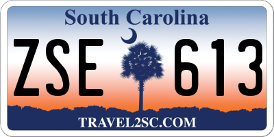 SC license plate ZSE613