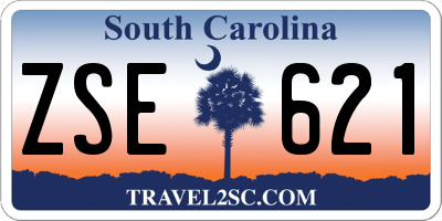 SC license plate ZSE621