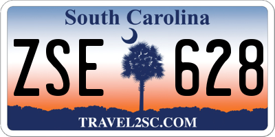 SC license plate ZSE628