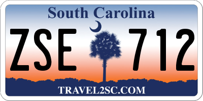 SC license plate ZSE712
