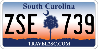 SC license plate ZSE739