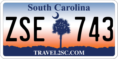 SC license plate ZSE743