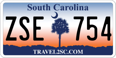 SC license plate ZSE754