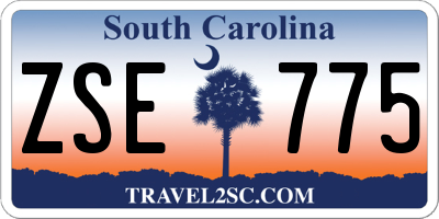 SC license plate ZSE775