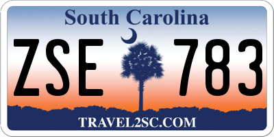SC license plate ZSE783