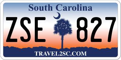 SC license plate ZSE827