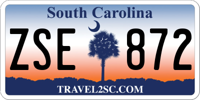 SC license plate ZSE872