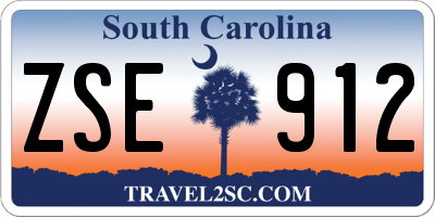 SC license plate ZSE912
