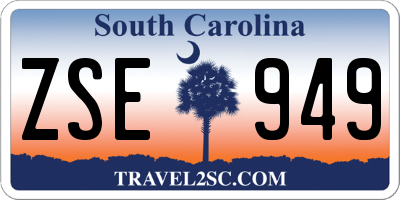SC license plate ZSE949
