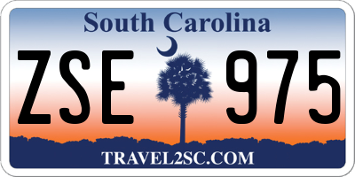 SC license plate ZSE975