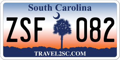SC license plate ZSF082